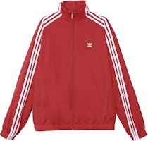(Women) adidas Originals Adilenium Oversized Track Jacket Scarlet Red Retro Style IV9336 (Women) adidas Originals Adilenium Oversized Track Jacket Scarlet Red Retro Style IV9336