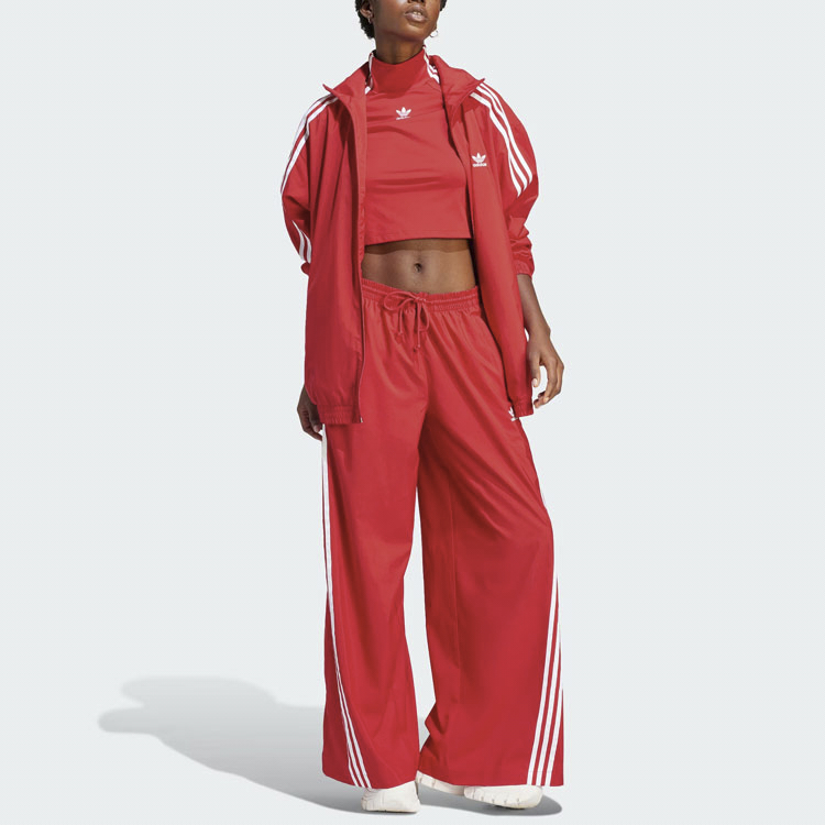 Shop (W) adidas Originals Adilenium Track Jacket Oversized Merah Retro Style. IV9336