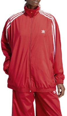 (W) adidas Originals Adilenium Track Jacket Oversized Merah Retro Style. IV9336 Purchase (W) adidas Originals Adilenium Track Jacket Oversized Merah Retro Style. IV9336