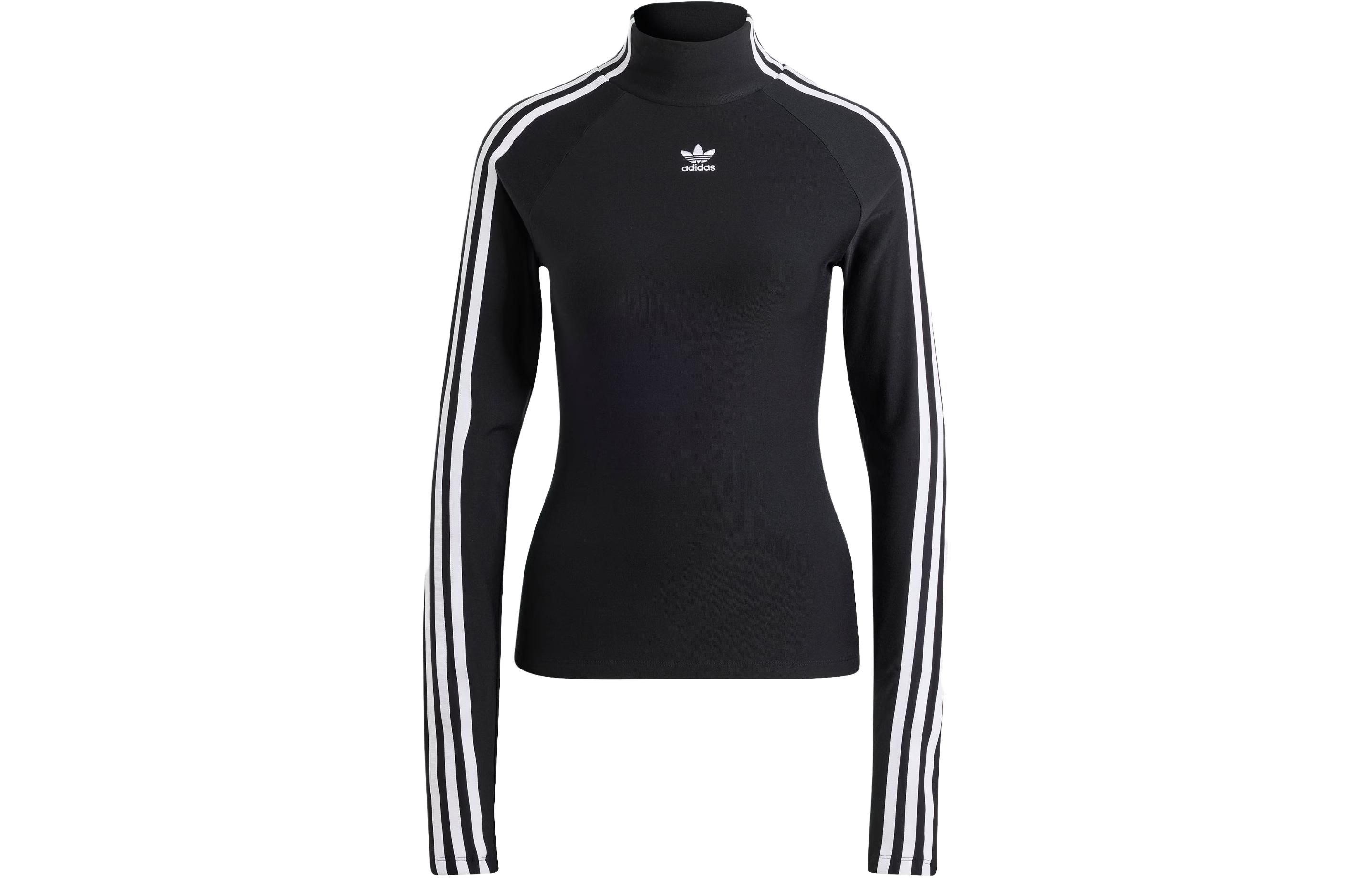 Buy (Women) adidas Originals Adilenium Black High Neck Slim Fit Long Sleeve  Tee IV9331
