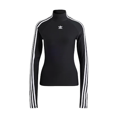 (Women) adidas Originals Adilenium Black High Neck Slim Fit Long Sleeve Tee IV9331