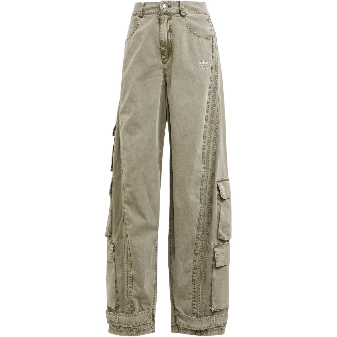 Order (W) アディダス オリジナルス ADILENIUM オリーブグリーン 刺繍ロゴカーゴパンツ JM9267