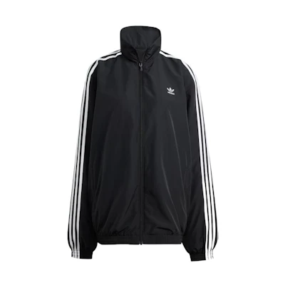 (Women) adidas Originals ADILENIUM Oversized Striped Retro Track Jacket Black Women JD3392