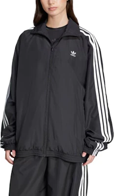 (Women) adidas Originals ADILENIUM Oversized Striped Retro Track Jacket Black Women JD3392 Lookbook (Women) adidas Originals ADILENIUM Oversized Striped Retro Track Jacket Black Women JD3392