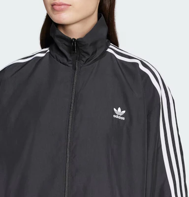 (Women) adidas Originals ADILENIUM Oversized Striped Retro Track Jacket Black Women JD3392 Purchase (Women) adidas Originals ADILENIUM Oversized Striped Retro Track Jacket Black Women JD3392