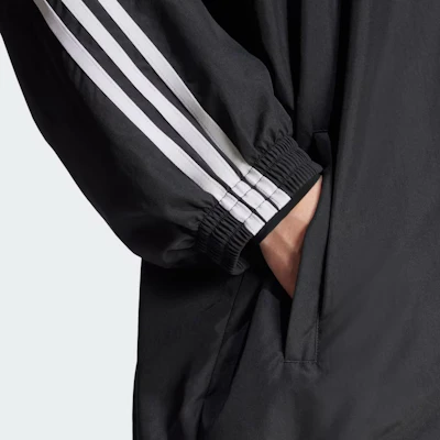 (Women) adidas Originals ADILENIUM Oversized Striped Retro Track Jacket Black Women JD3392 Details for (Women) adidas Originals ADILENIUM Oversized Striped Retro Track Jacket Black Women JD3392