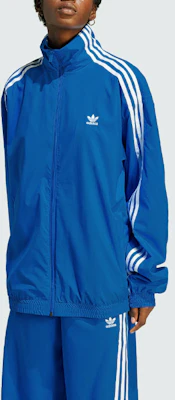 (Women) adidas Originals Adilenium Oversized Track Top Blue Striped Jacket IV9337 Purchase (Women) adidas Originals Adilenium Oversized Track Top Blue Striped Jacket IV9337