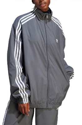 (Women) adidas Originals Adilenium Oversized Track Top Jacket Dark Grey. IV9338 Purchase (Women) adidas Originals Adilenium Oversized Track Top Jacket Dark Grey. IV9338