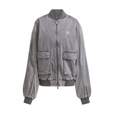 (Women) adidas Originals Adilenium SS24 Grey Long Sleeve Bomber Jacket JM9264