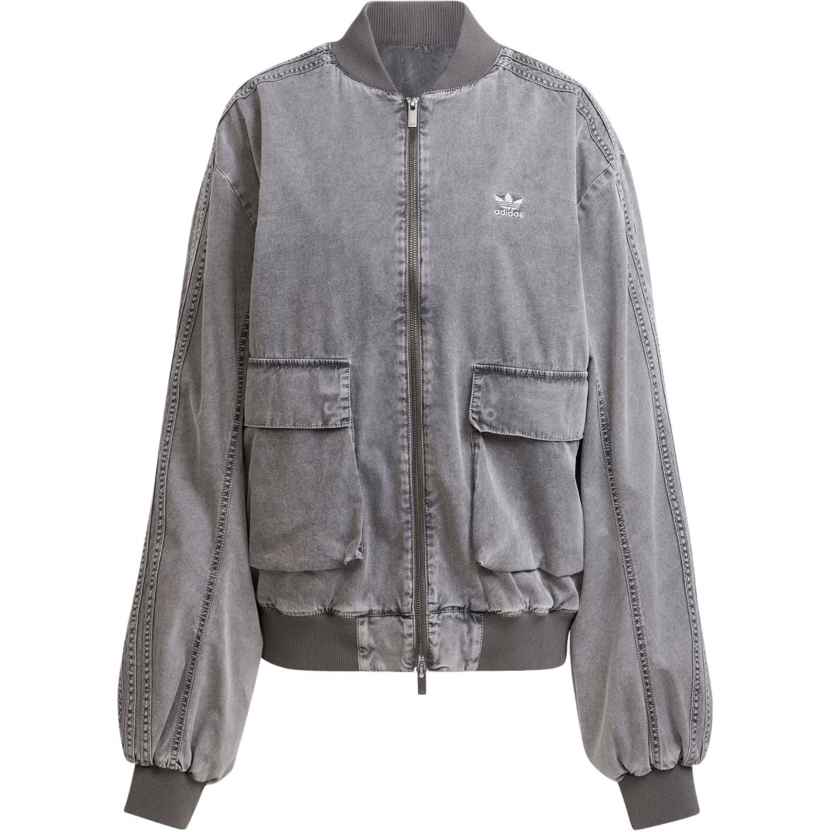 Order (W) 阿迪达斯Originals Adilenium SS24灰色长袖飞行夹克 JM9264