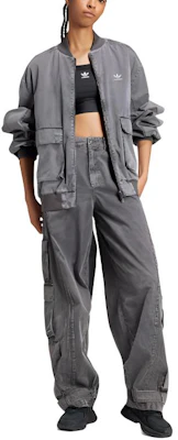 (W) 阿迪达斯Originals Adilenium SS24灰色长袖飞行夹克 JM9264 Purchase (W) 阿迪达斯Originals Adilenium SS24灰色长袖飞行夹克 JM9264