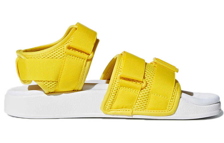 Order (W) 阿迪达斯三叶草 Adilette 2.0 黄色/白色凉鞋 CQ2673