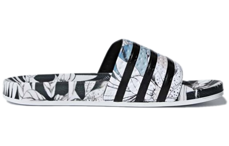 (W) adidas Originals Adilette 'Black White' 圖 2