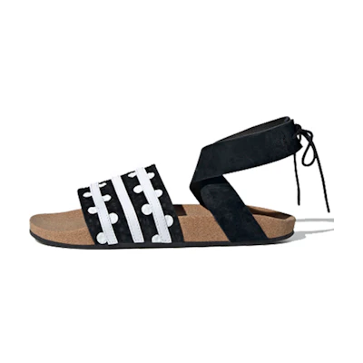 (W) adidas originals Adilette Ankle Wrap 'Black White'