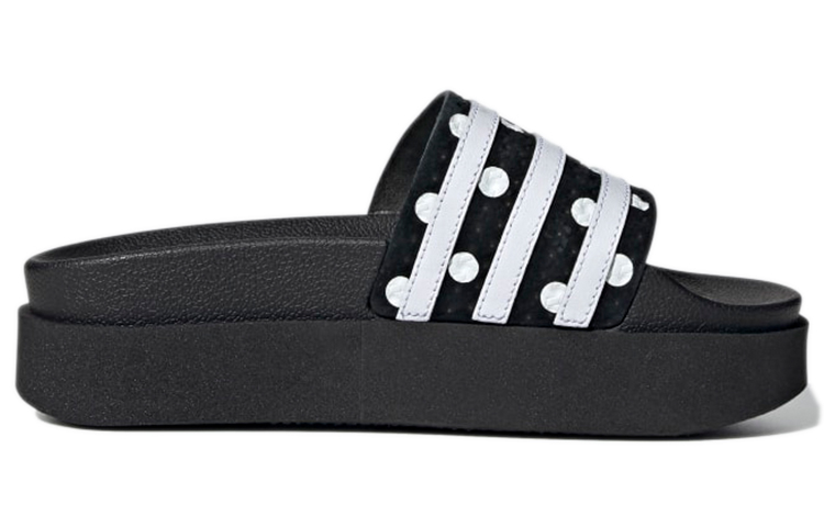 (W) adidas Originals Adilette Bold 'Charcoal Black' 圖 2