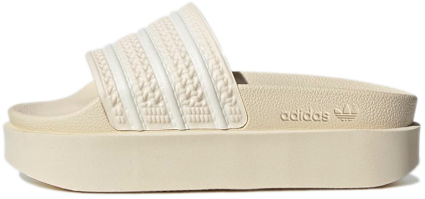 adidas originals Adilette Bonega 厚底運動拖鞋 女款 米 Buy adidas originals Adilette Bonega 厚底運動拖鞋 女款 米
