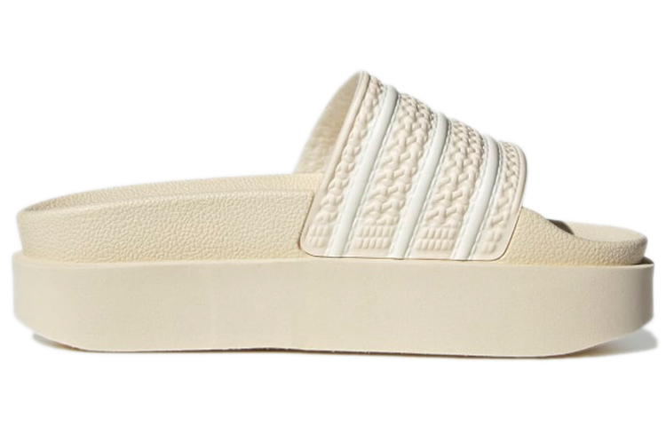 (W) adidas Originals Adilette Bonega Slippers 'Beige White' 圖 2