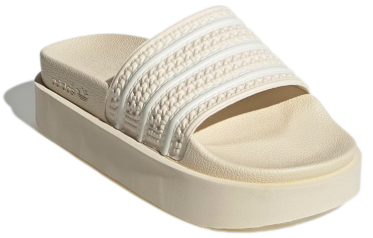 (W) adidas Originals Adilette Bonega Slippers 'Beige White' 圖 3