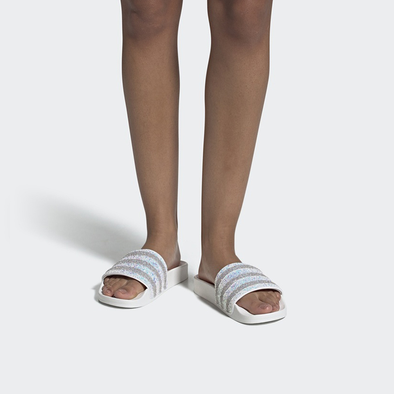 (W) adidas originals Adilette crystal White Slippers 圖 7