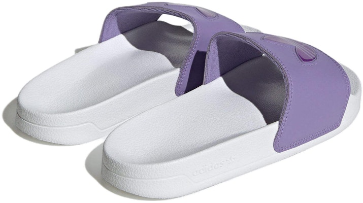 (Women) adidas originals Adilette Lite 'White Purple' IG7071 Lookbook (Women) adidas originals Adilette Lite 'White Purple' IG7071
