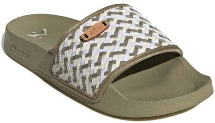 (W) adidas Originals Adilette Lite Sandalias 'Olive Strata White' FZ5592 Lookbook (W) adidas Originals Adilette Lite Sandalias 'Olive Strata White' FZ5592
