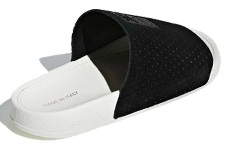 (W) adidas originals Adilette Luxe 'Black White' 圖 3