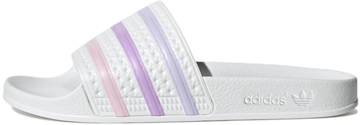 (Women) adidas Originals Adilette Slides 'White Purple' FZ5947 Buy (Women) adidas Originals Adilette Slides 'White Purple' FZ5947