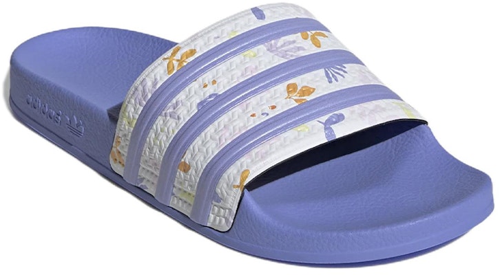 (Women) adidas Originals Adilette Slides 'White Purple' GZ6361 Lookbook (Women) adidas Originals Adilette Slides 'White Purple' GZ6361