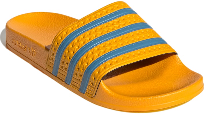 (Women) adidas Originals Adilette Slides 'Yellow' FX5911 Lookbook (Women) adidas Originals Adilette Slides 'Yellow' FX5911