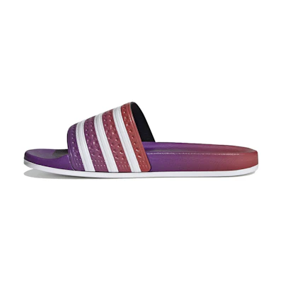 (W) adidas originals Adilette Slides Purple White Slippers 'Purple White'