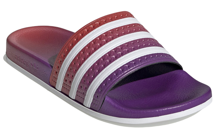 Lookbook (W) adidas Originals Adilette Sandales Claquettes Violet Blanc ''Purple White'' EE6188
