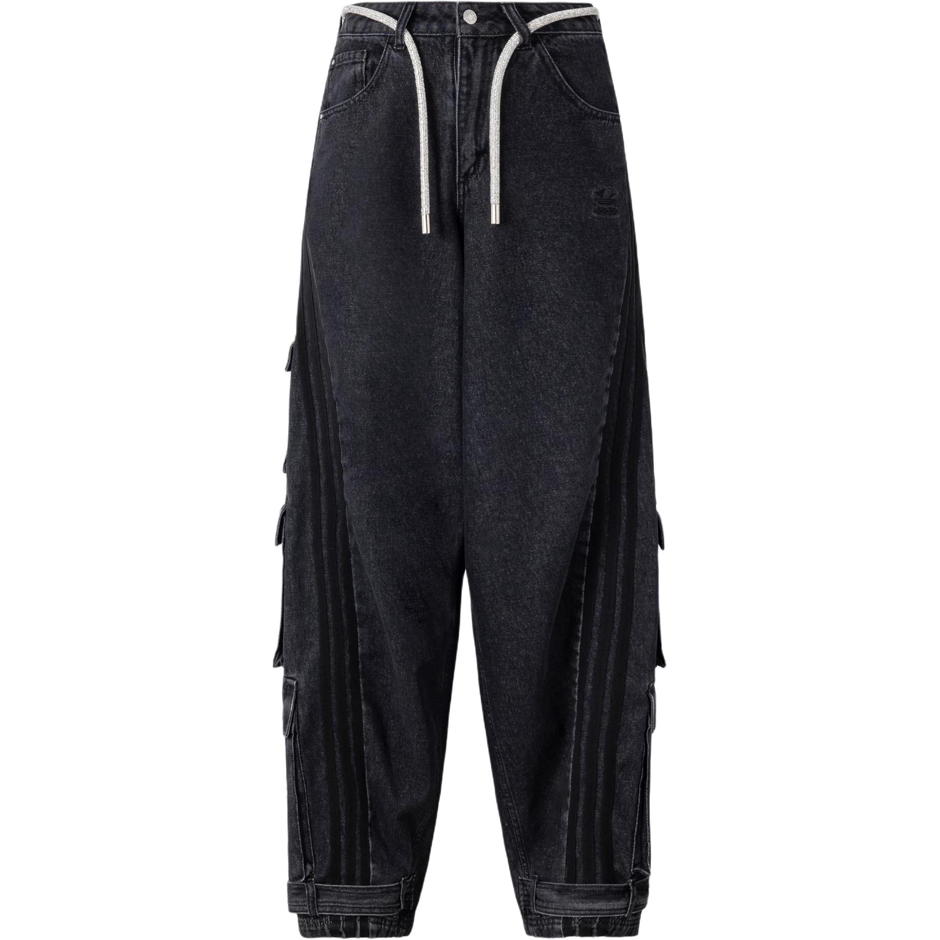 (Women) adidas Originals Adillenium Denim Blue Joggers  Loose Fit Black Jeans. JY4514 圖 2