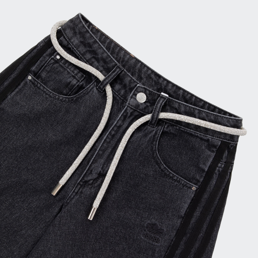 (Women) adidas Originals Adillenium Denim Blue Joggers  Loose Fit Black Jeans. JY4514 圖 7