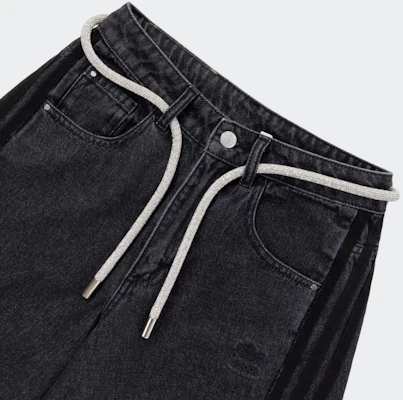 (W) 아디다스 오리지널 아딜레니움 데님 블루 조거 루즈핏 블랙 진. JY4514 Sizing (W) 아디다스 오리지널 아딜레니움 데님 블루 조거 루즈핏 블랙 진. JY4514