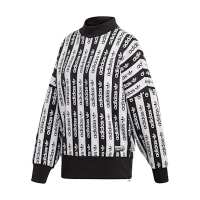 (Women) adidas Originals AOP Sweater Sportswear - Black FU1728