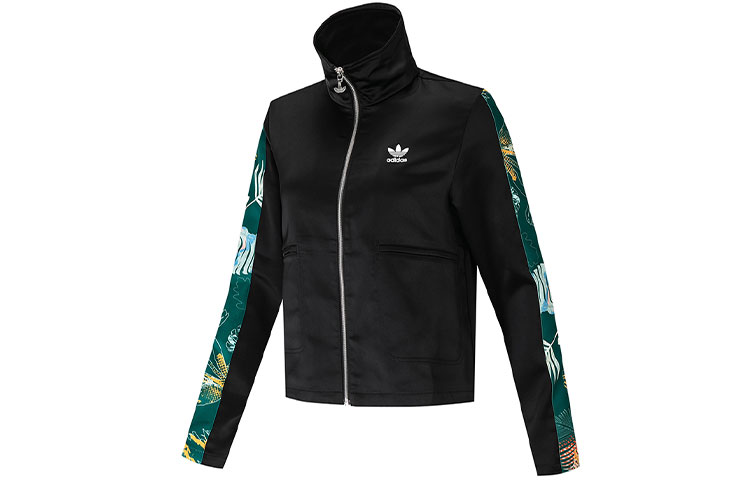 (Women) adidas Originals AOP Track Top Jacket Black GR1392