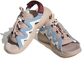 Lookbook adidas originals ADIDAS ASTIR SANDALS 皮革拼湊網紗時尚厚底涼鞋 藍色
