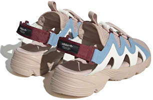 Shop adidas originals ADIDAS ASTIR SANDALS 皮革拼湊網紗時尚厚底涼鞋 藍色