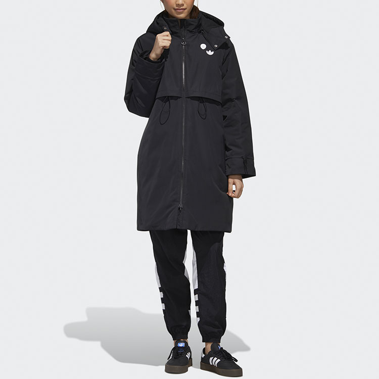 (Women) Adidas Originals Bellista Parka Black Mid-Length Winter Down Coat GQ1237 圖 4