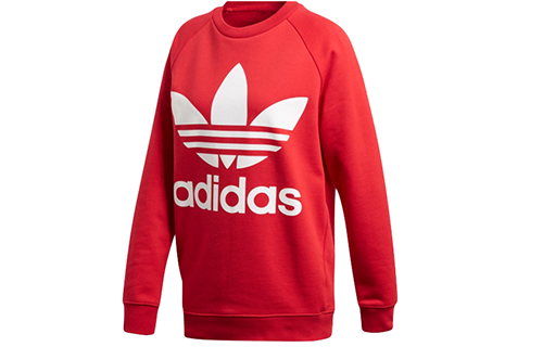 (Women) adidas Originals Big Logo Red Casual Long-Sleeve Sweatshirt DH3140