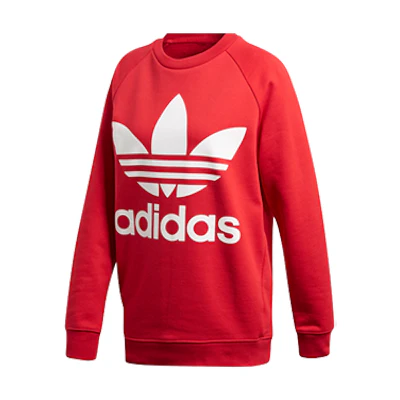 (Women) adidas Originals Big Logo Red Casual Long-Sleeve Sweatshirt DH3140