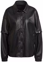 (Women) adidas Originals Black Casual Sports Jacket with Logo and Collar HF2021 (Women) adidas Originals Black Casual Sports Jacket with Logo and Collar HF2021