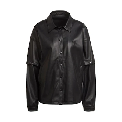 (Women) adidas Originals Black Casual Sports Jacket with Logo and Collar HF2021