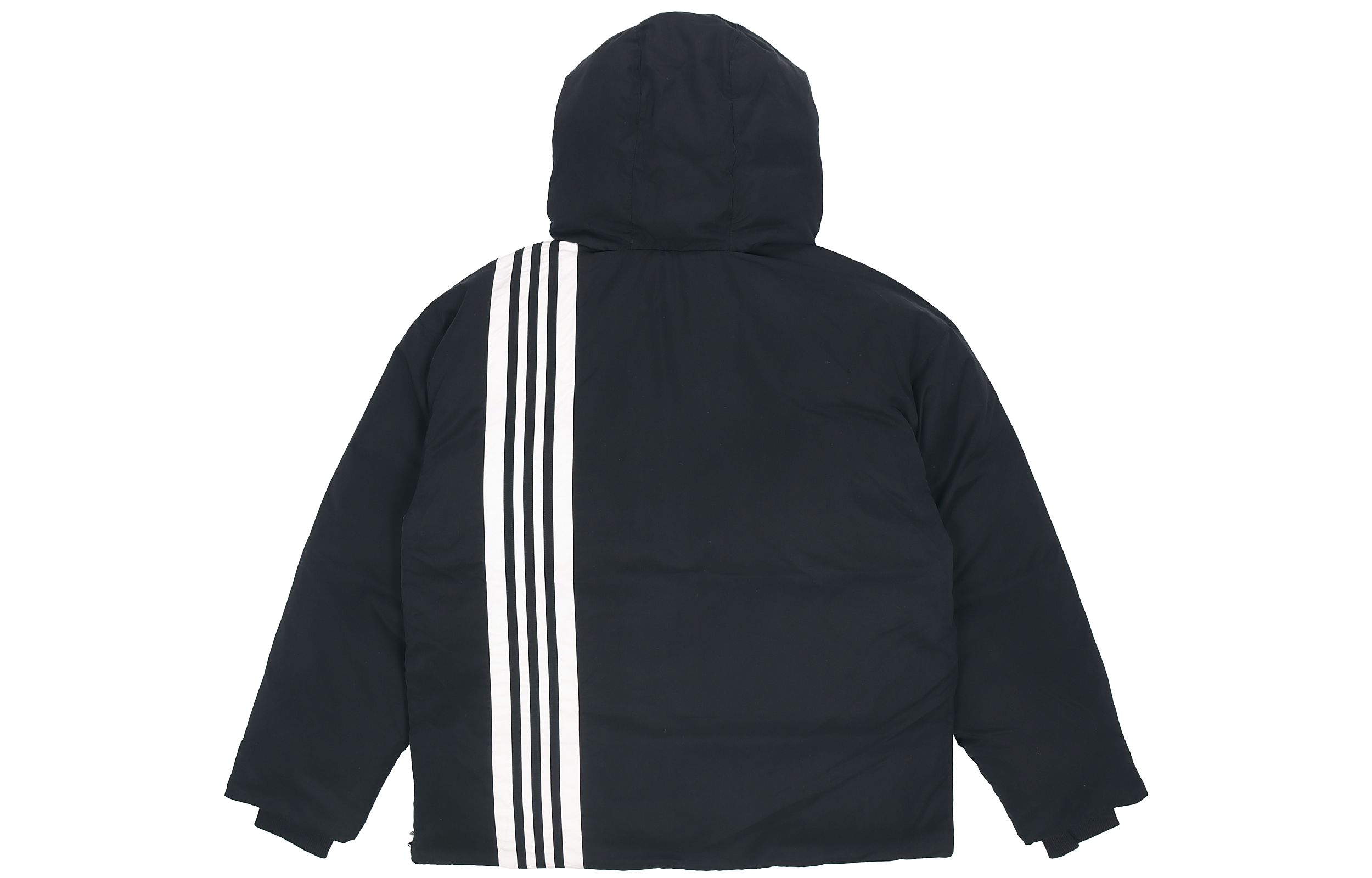 Lookbook (W) 阿迪达斯三叶草黑色连帽羽绒夹克冬季款 GL6411