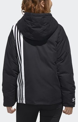 (W) 阿迪达斯三叶草黑色连帽羽绒夹克冬季款 GL6411 Purchase (W) 阿迪达斯三叶草黑色连帽羽绒夹克冬季款 GL6411