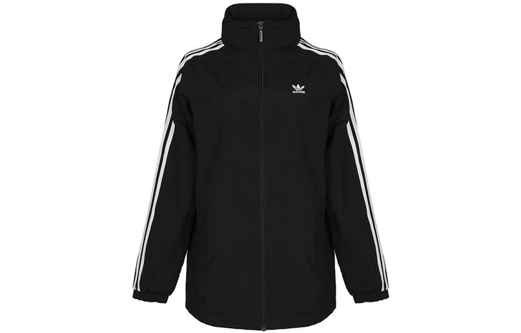 (Women) adidas Originals Black Hoodie Jacket with Large Back Logo CE5604