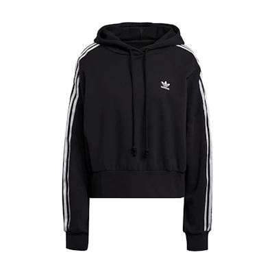(Women) adidas Originals Black Hoodie Retro Pullover with Side Stripes H37812