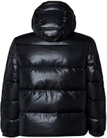 Lookbook (Women) Adidas Originals Black Logo Puffer Jacket with Hood and Zip Cuffs H36774