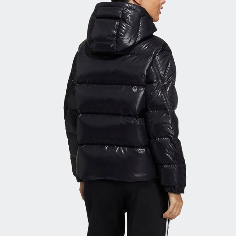 Details for (W) Adidas Originals 黑色連帽徽標羽絨外套配拉鍊袖口 H36774