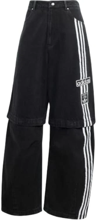women-adidas-originals-black-logo-stripe-wide-leg-cotton-casual-pants-jd-0082